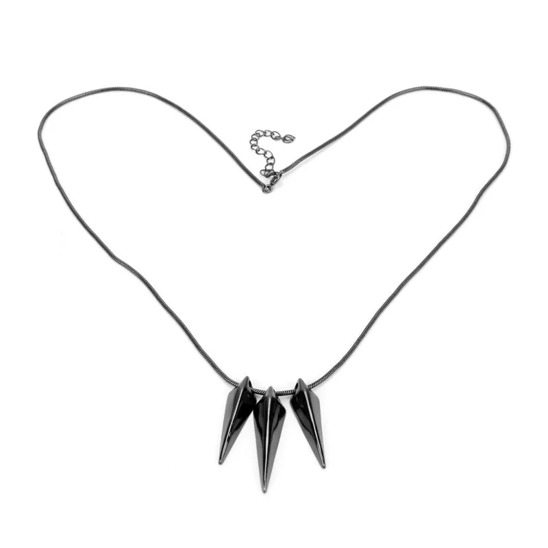 masquerade mask necklace pendant half face mask Black Panther Necklace Black Panther Mask Wolf Teeth Plated Gold Pendant Clavicle Chain
