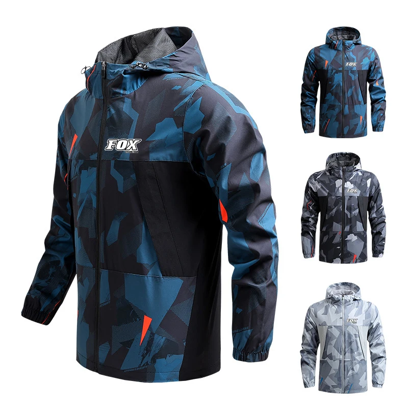 Cycling Jacket Cycling Clothes FOX Cycling Team Motorcycle Waterproof MTB Men Bicycle Road Mountain Bike Windbreaker