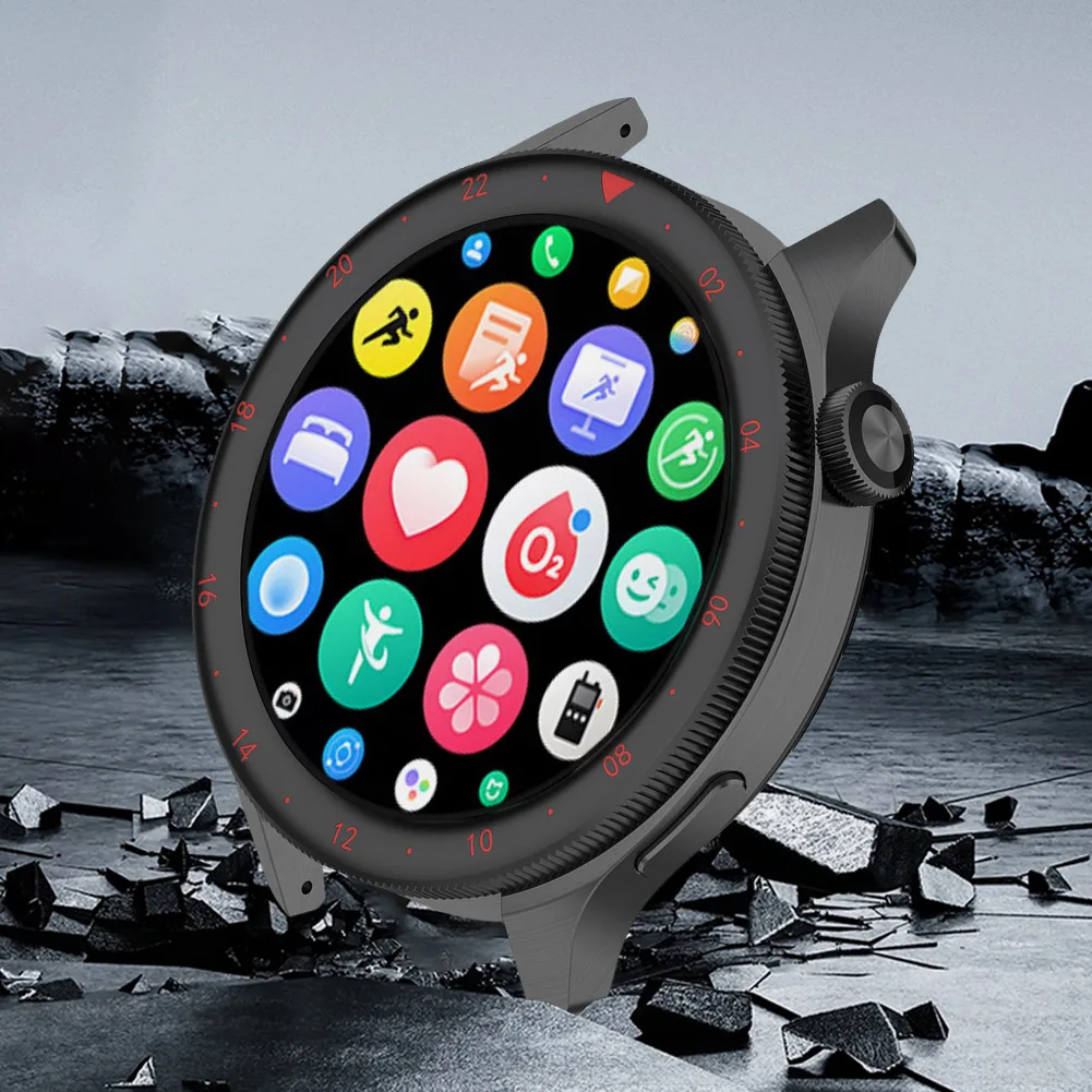 Metal Bezel Ring Watch Bezel Shell Tempered Glass Protective Flim Metal Bezel Replacement Case Cover Ring for Xiaomi Watch S4/S3
