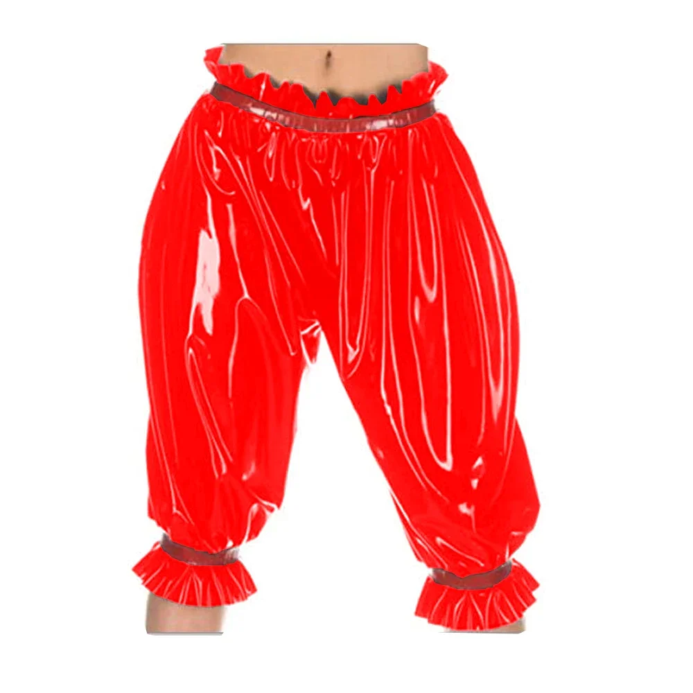Fetish Shorts PVC Leather Sexy Charming Bloomer Elastic Band Leisure Shorts Faux Leather Unisex Knickers Cosplay Panties 7XL