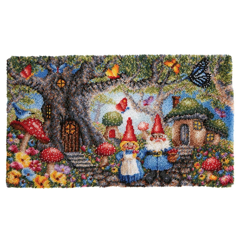 

Large latch hook kit Craft kits for adults carpet embroidery kit knotted point carpet kit material making bag diy bags