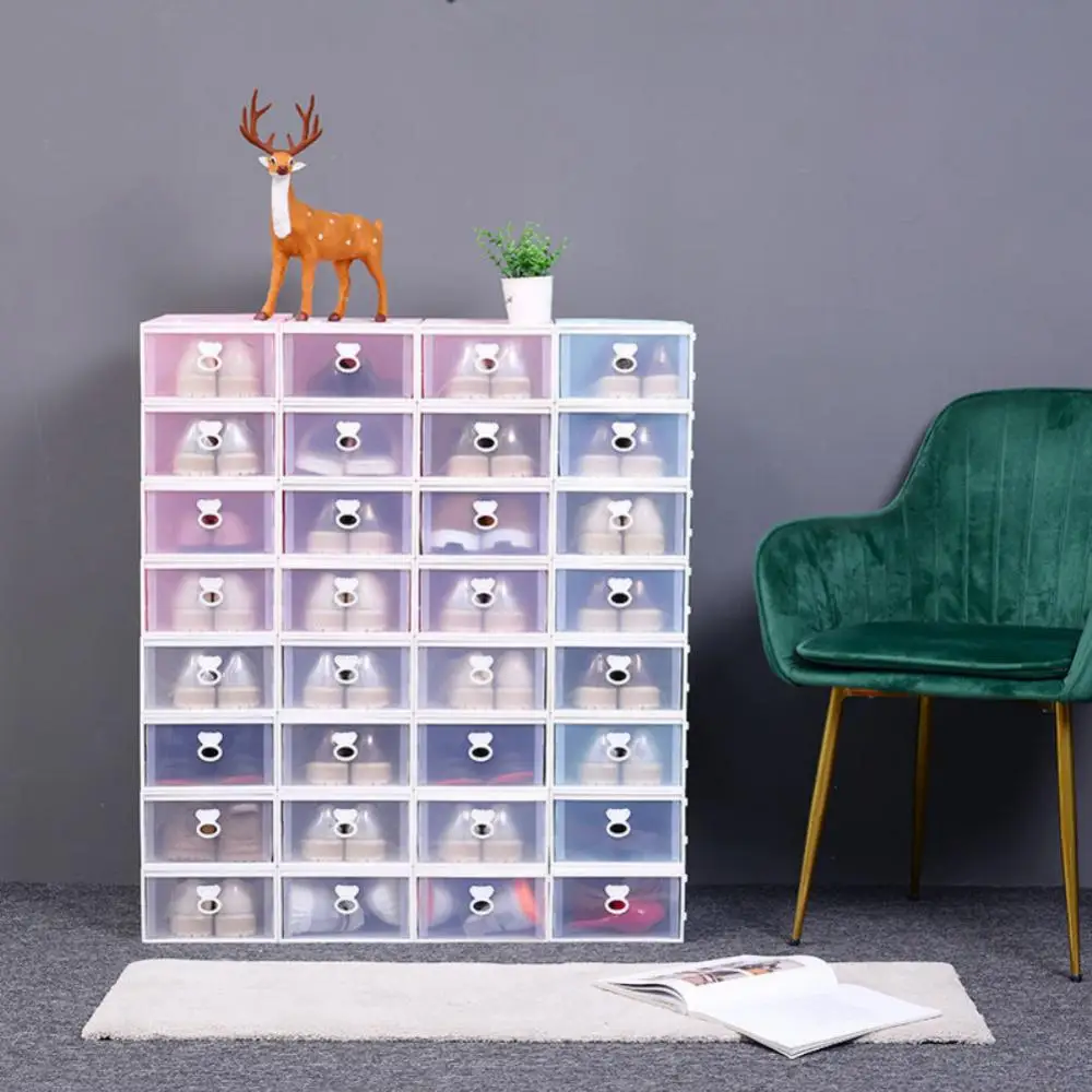 

Transparent Shoebox Shoe Storage Combined Shoe Cabinet High Quality Plastic Shoe Cabinet Home Organizer Dust-proof Dustproof