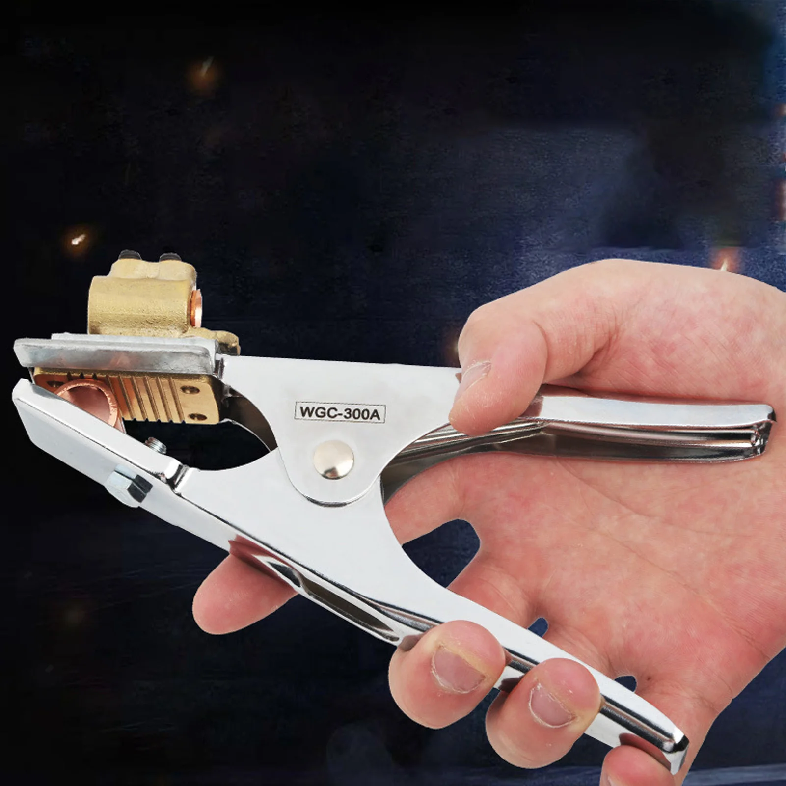 Grounding Work Clamp 300A Welder Welding Earth Clamp Iron Plated for Soldering Welding Ground Grounding Work