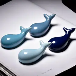 Cute And Creative Ceramic Dolphin Paperweight Ruler A Variety Of Choices For Calligraphy Study Pen Rack Rice Paper