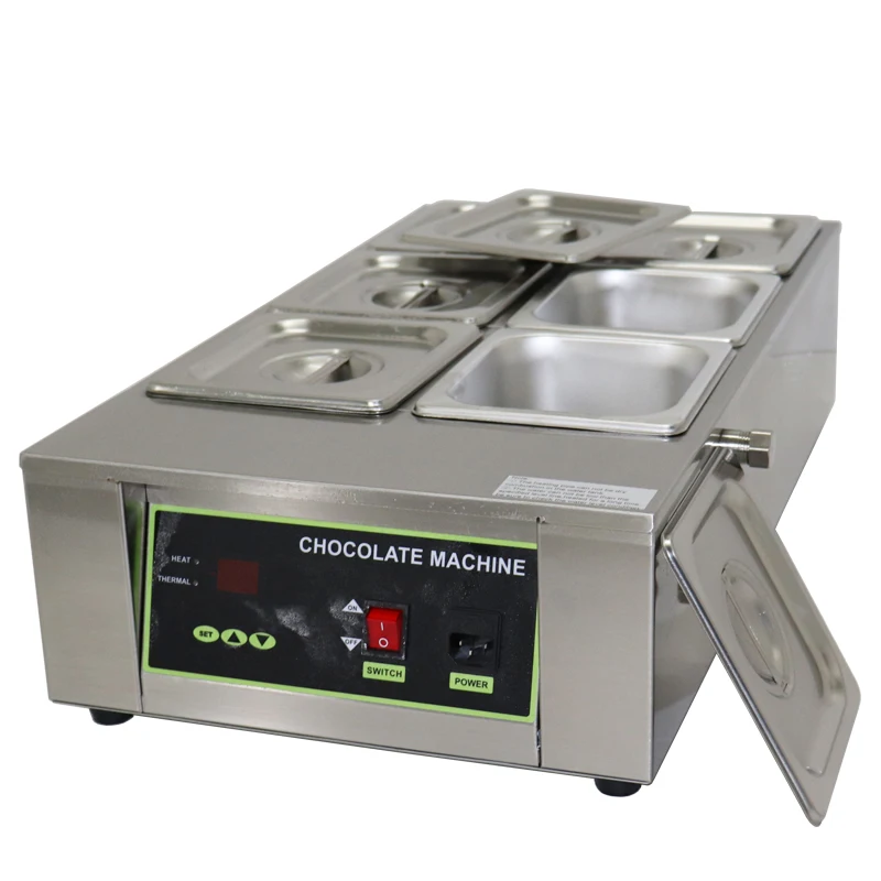 1500W Electric Chocolate Warmer Commercial Boiler Tempering Machine Melting Pot 