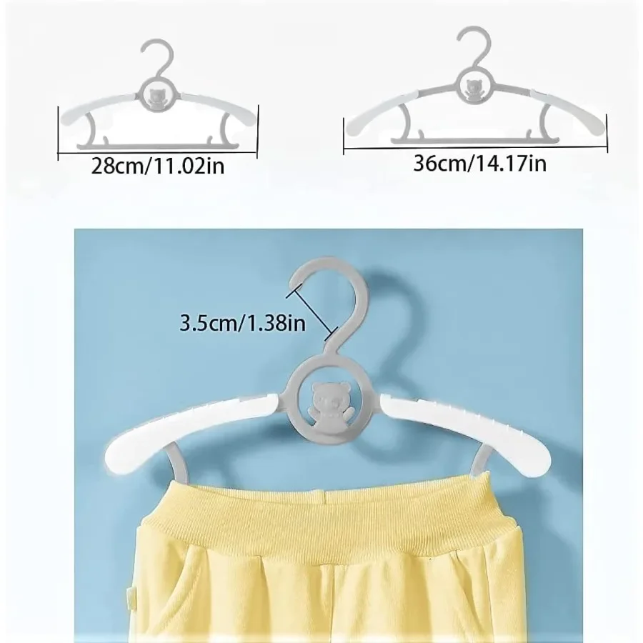 Ultrathin nonslip adjustable baby nursery closet hangers for newborn and toddler clothing storage ideal for organizing infant g
