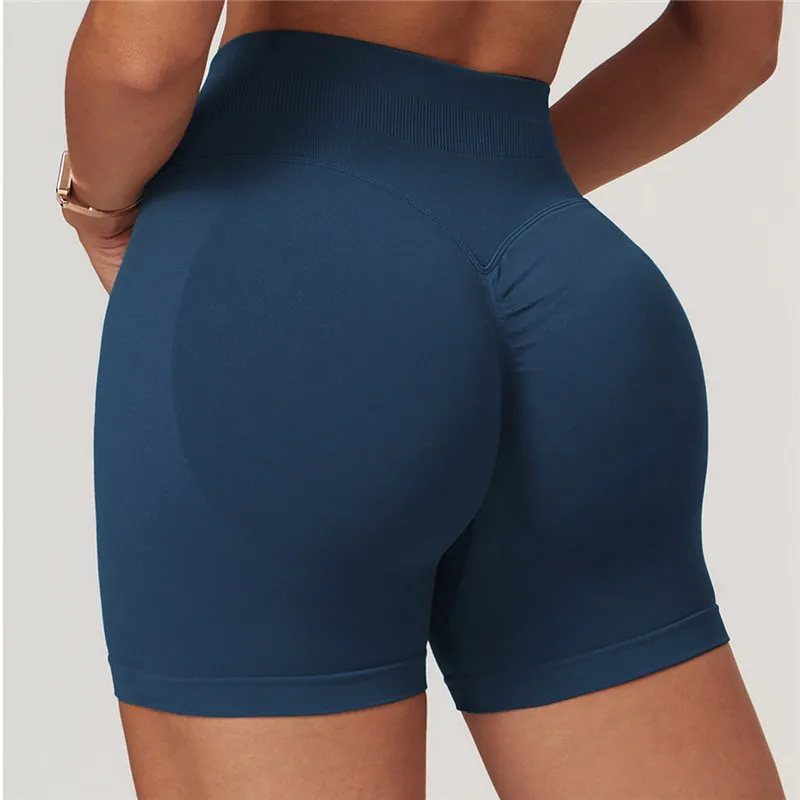 HBC Running Shorts Quick Dry Sportswear Bottoms Women Seamless High Waist Scrunch Seam Butt Yoga Shorts Compression