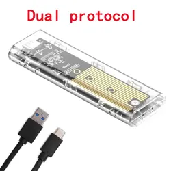 Transparent High-Speed USB-C M.2 SSD Enclosure (Dual protocol)