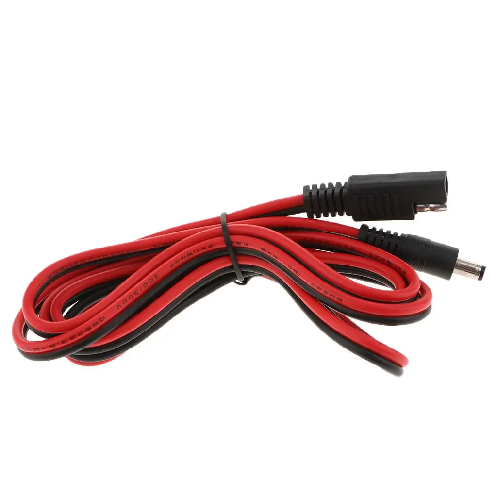 Universal 5Ft SAE Connector to DC 5521 15AWG Cable Connection Adapter Cable