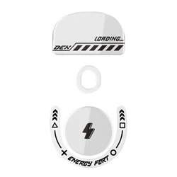 Enhanced Glass Mouse Feet with Curved Edges for Gaming Performance (White)