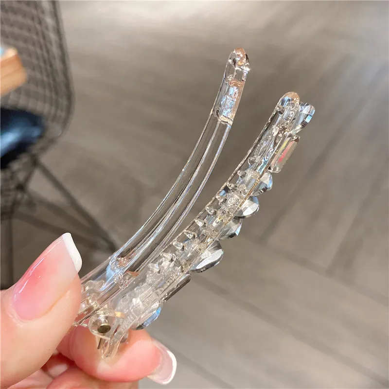 New Luxury Zircon Super Flash Hair Clips Sense of Niche Oval Fairy Bangs Side Clip Girl Heart Fashion Versatile Hair Accessories