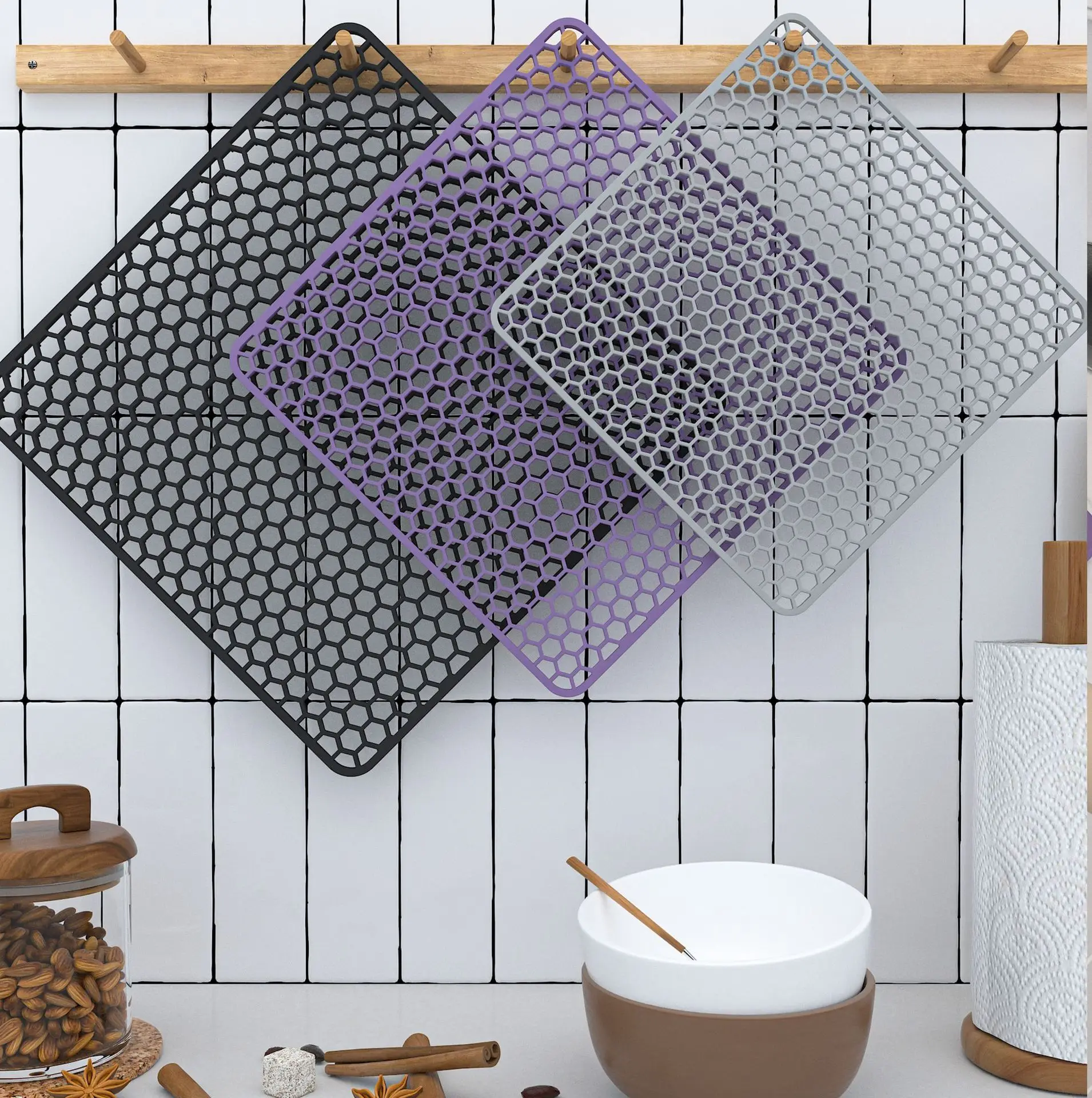

Silicone Sink Pad Kitchen Sink Drain Drying Pad Adjustable Sink Protector Sink Quick Drain Pad Easy to Store