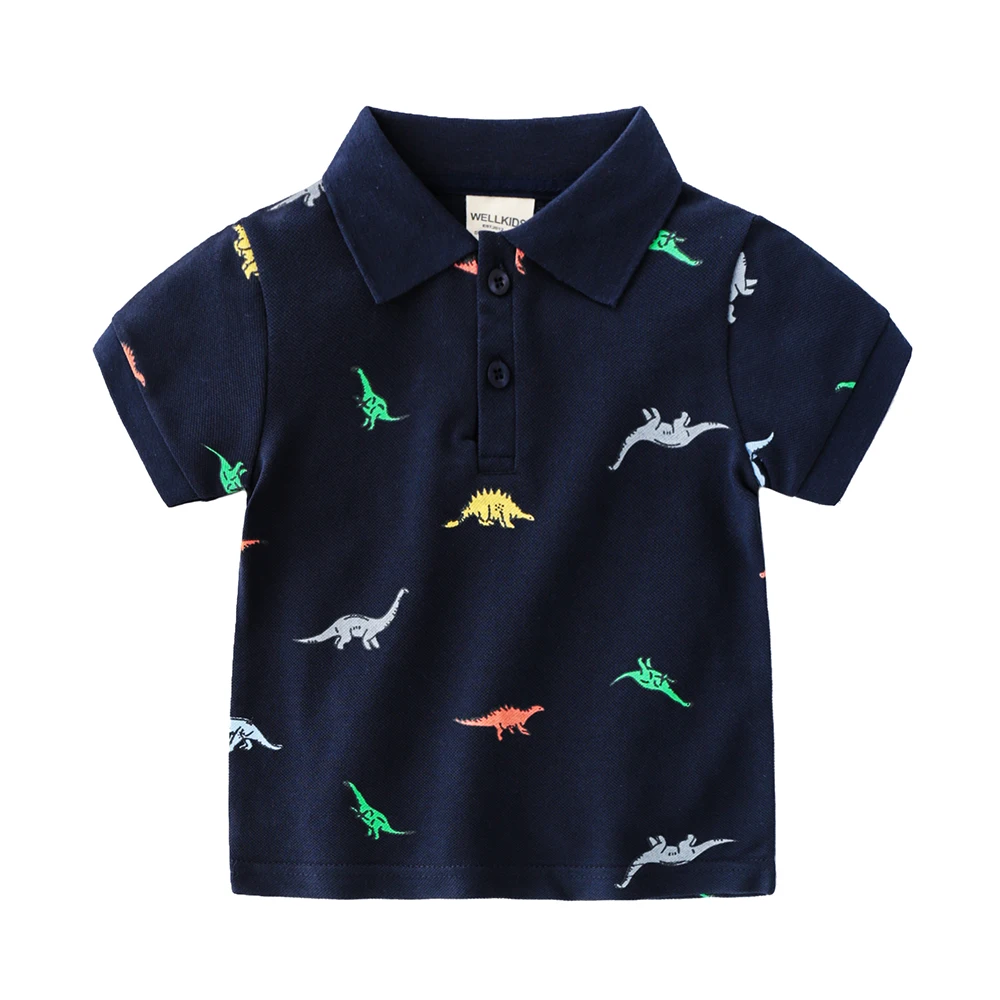 Baby Boys Dinosaur T-shirts Cartoon Printed Kids T-shirt Young Children Tees Tops Short-sleeve Clothes for Summer Kids Outfits jordan t shirt