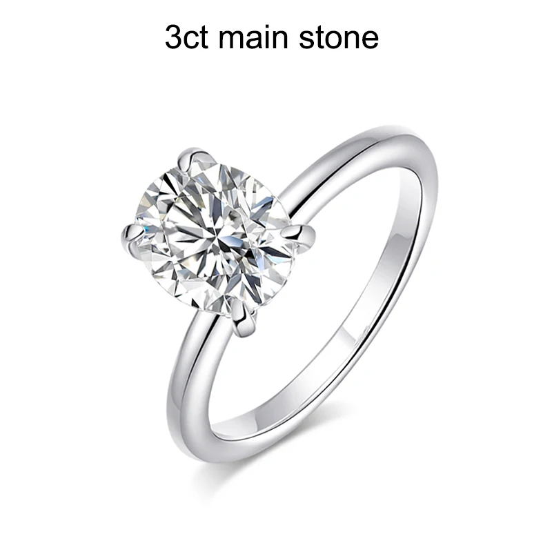 モアサナイト　指輪　3ct　オーバルカット　ソリティア　フリーサイズ モアサナイト 指輪 3ct オーバルカット ソリティア フリーサイズ