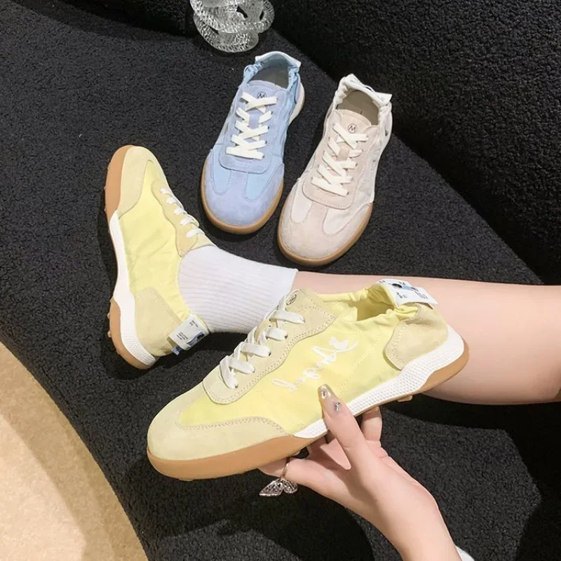Designer Women Lolita Sneaker Sports Cartoon Patchwork White Shoes Brand Breathable Thick Heels Sneakers Casual Running Platform