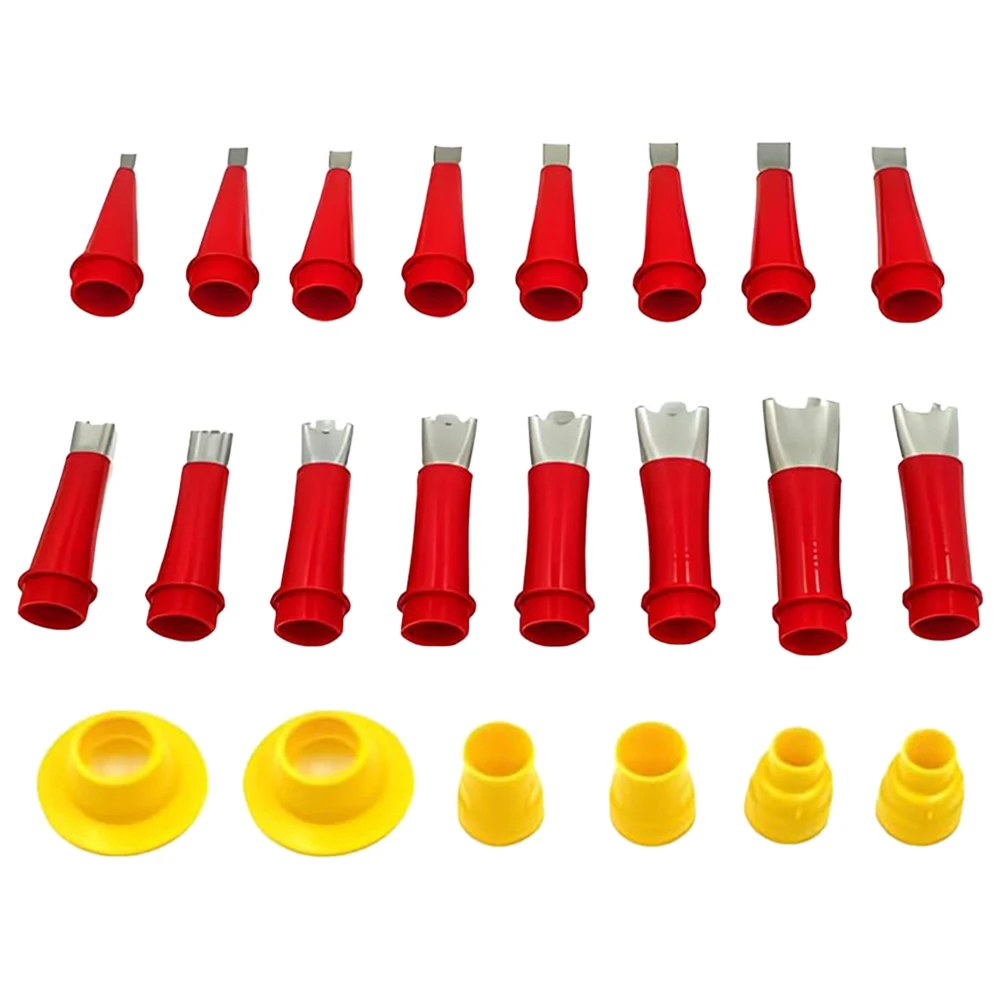 22 PCS/Set Stainless Steel Caulk Nozzle Applicator Glue Silicone Sealant Finishing Tool Caulking Nozzle for Kitchen Bathroom 2