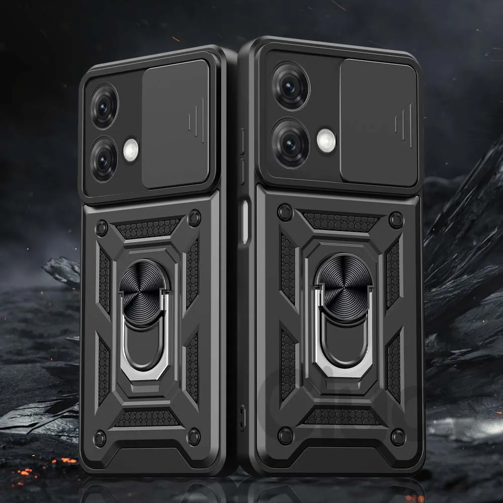 Shockproof Armor Protective Phone Case with Slide Camera Cover