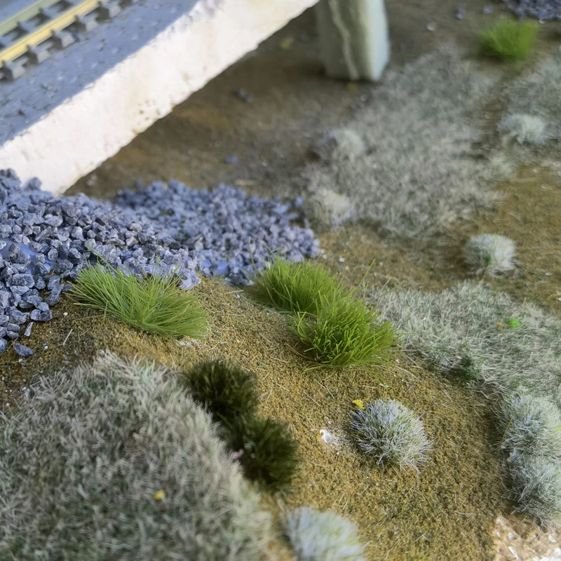 208 Pcs Static Grass Fibres Grass Bundle, Miniature Shrubs, Grass Dust, Static Grass Tuft, Self-Adhesive, Static Grass Bundle, Woodland Tuft for Miniature, Tabletop, Games, Model Railway