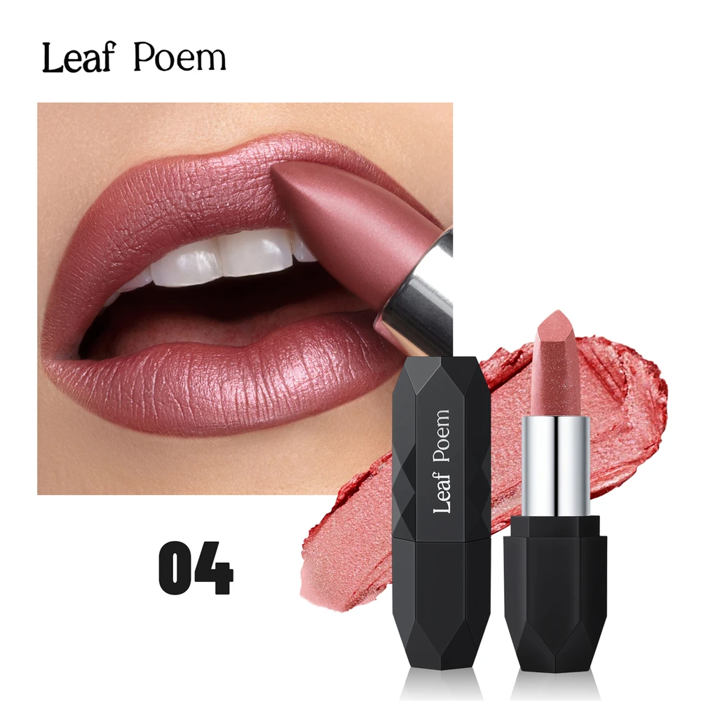 Pearlmuttischer Metallic Lippenstift Langanhaltend Wasserfest_voghion.com