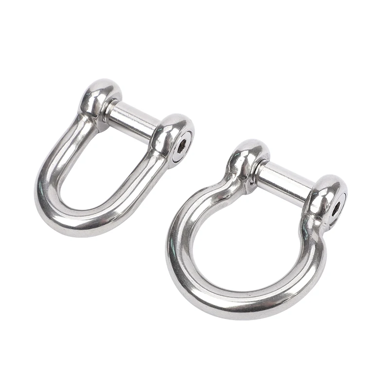 Stainless Steel 304 High Tensile M5-M20 HEX Socket Countersunk Pin Dee or Bow Type Anchor Shackle 4PCS Anchor Shackle
