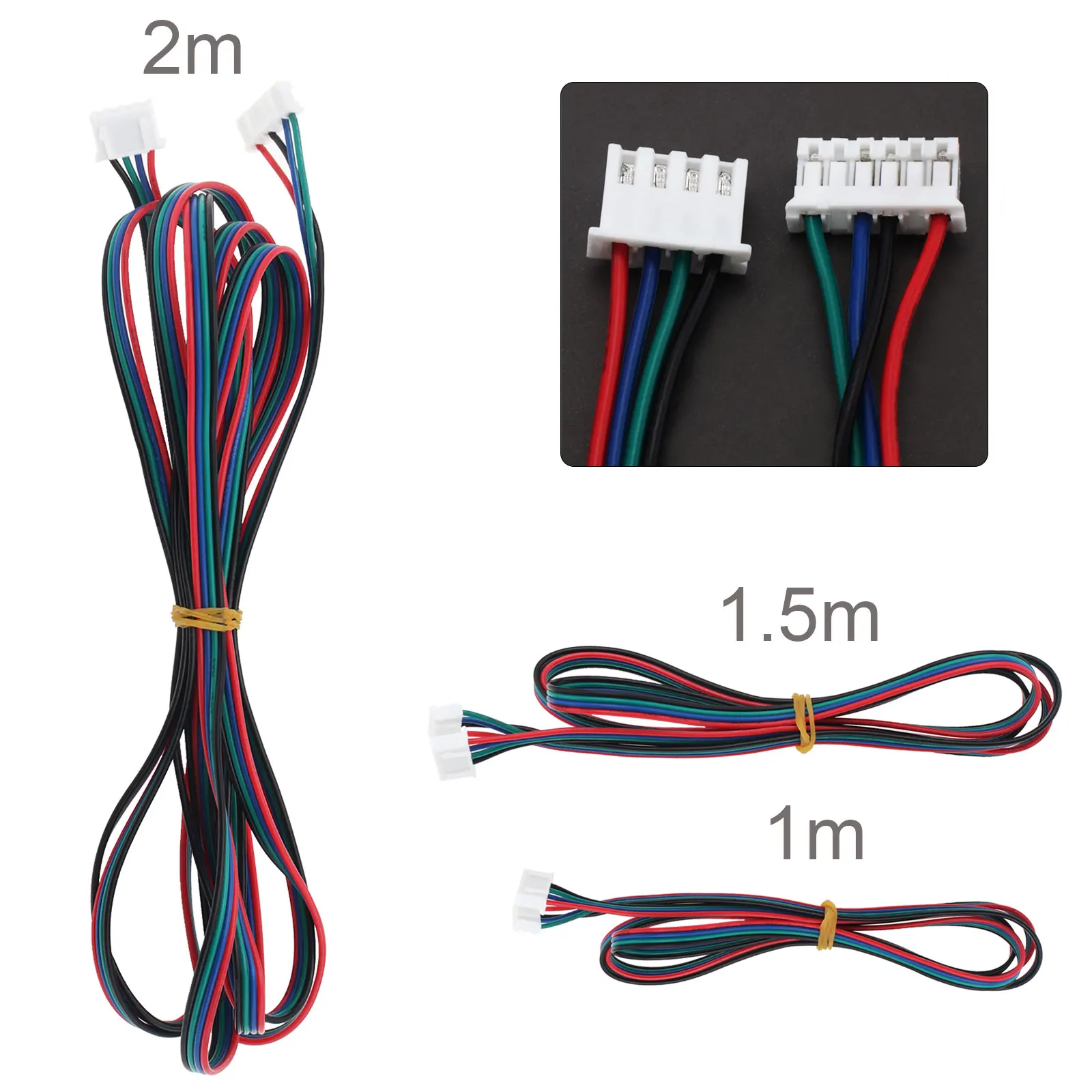 3D Printer Extension Cable 1 Piece 1m / 1.5m XH2.54 4pin to XH2.0 6pin Stepper Motor Cable for 3D Printer, Motor and Control Board Connection Wires