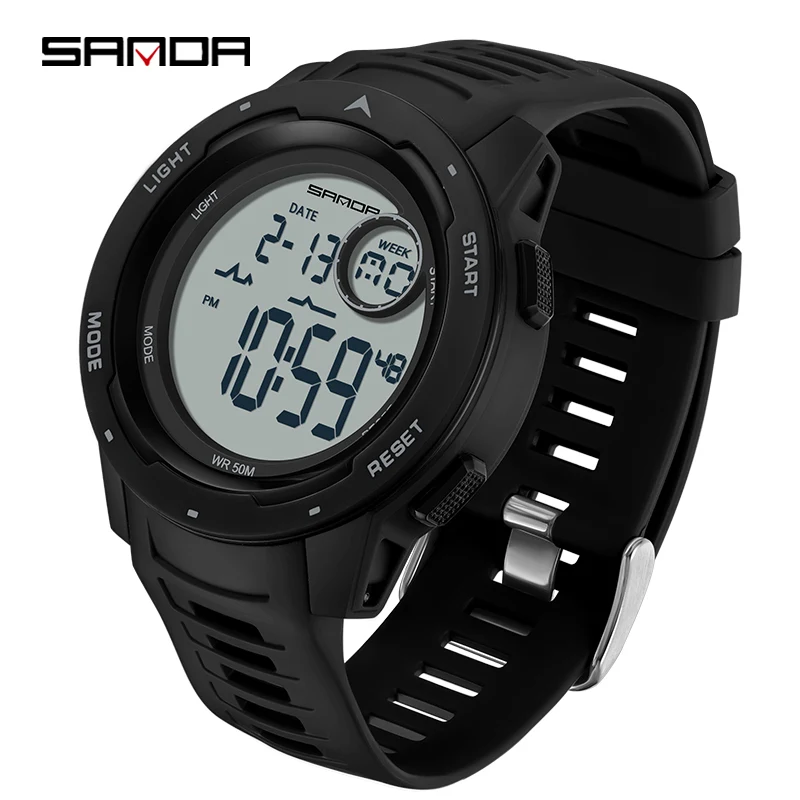 

SANDA High-end Digital Watch Men Sport Watch Outdoor Military Wrist Watch Led Calendar Waterproof 5BAR Men Clock Reloj de hombre