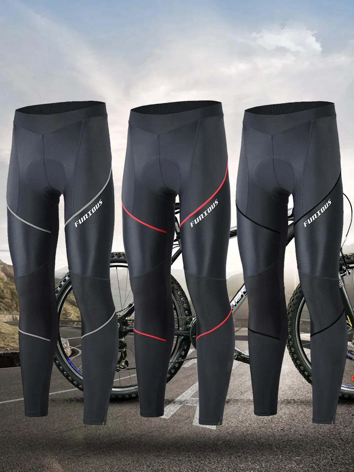 Compression Pants Cycling Pants 11689 Mountain Biking Wear Thin Breathable Quick Drying Compression Tracksuit Tights Set