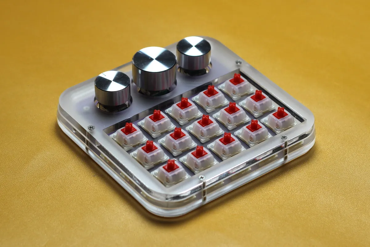 Keebox-Teclado pequeno, Mini teclado, 15 teclas, 3