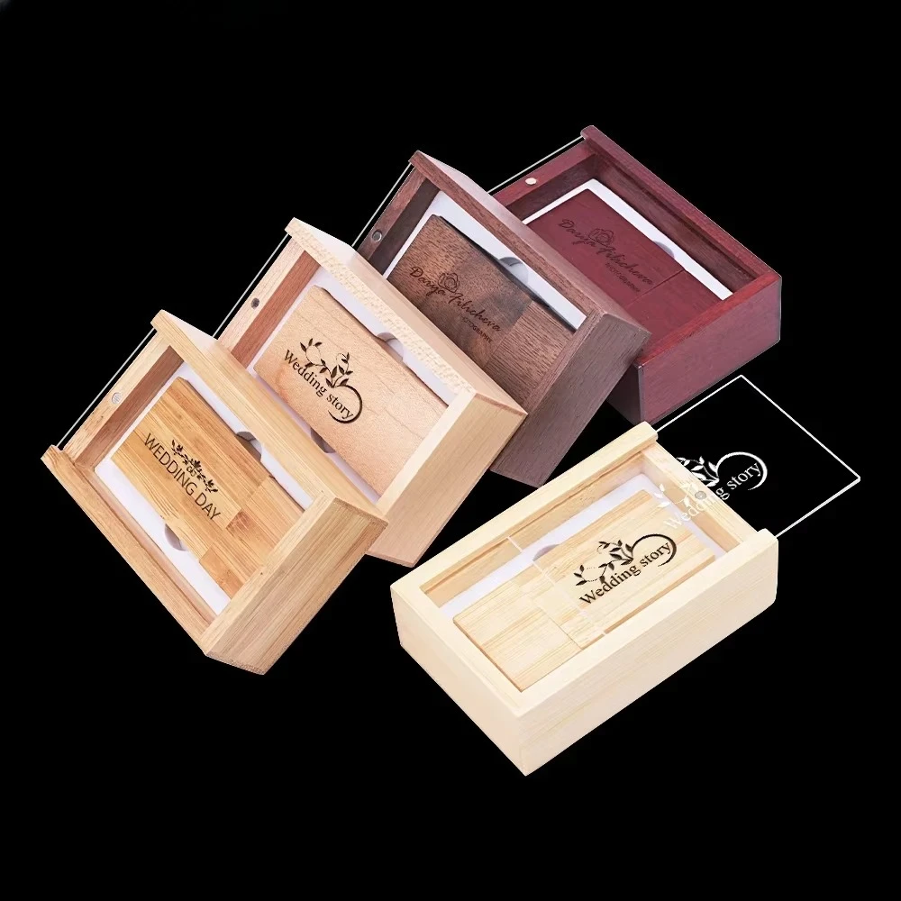 고속 USB 3.0 플래시 드라이브 사진 촬영 아크릴 커버, 무료 사용자 정의 로고 메모리 스틱, 진정한 용량 100%, 결혼 선물, 128GB
