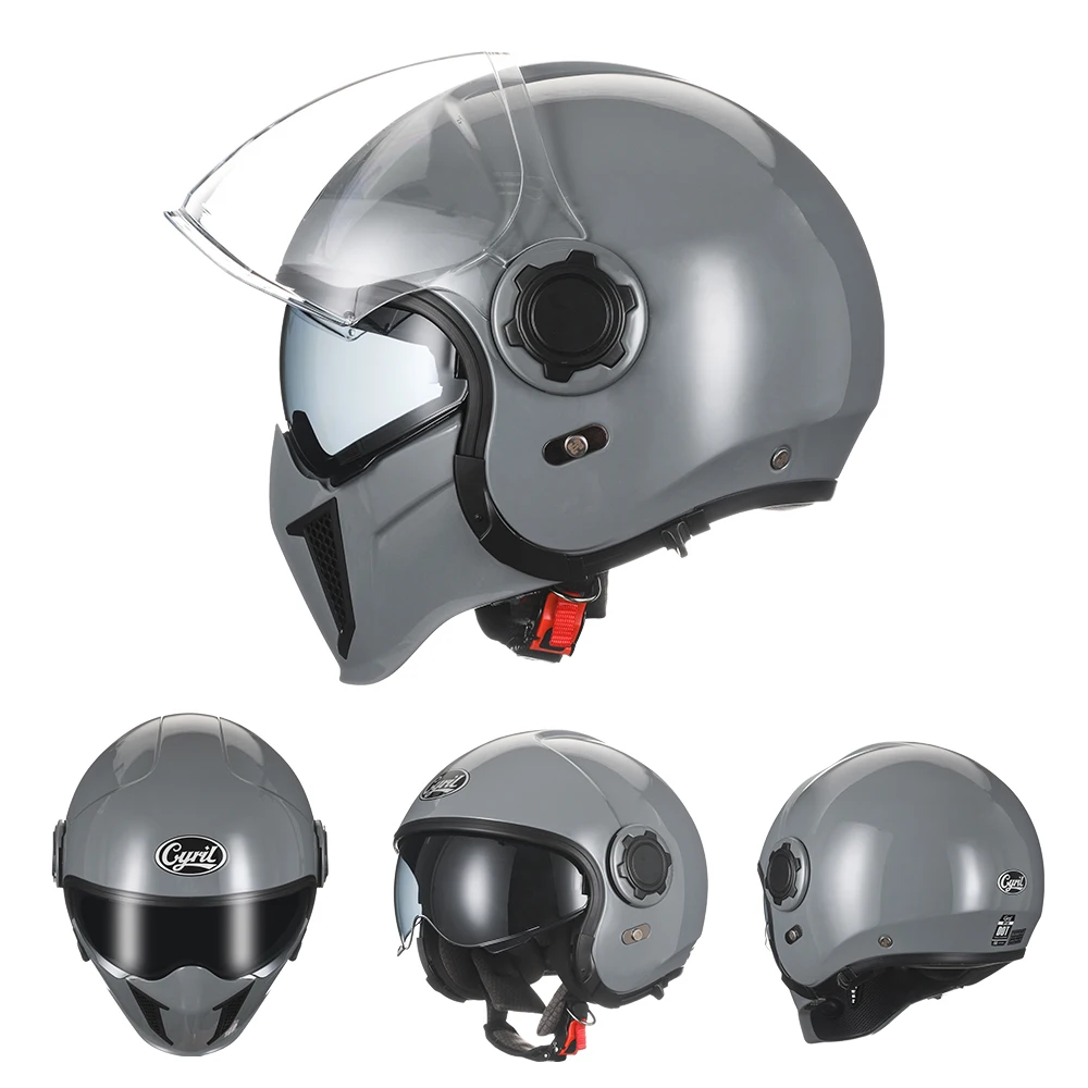 Casco Modular de motocicleta para hombre, protector de cara completa,  abierto, aprobado por DOT ECE, CYRIL OP12A - AliExpress