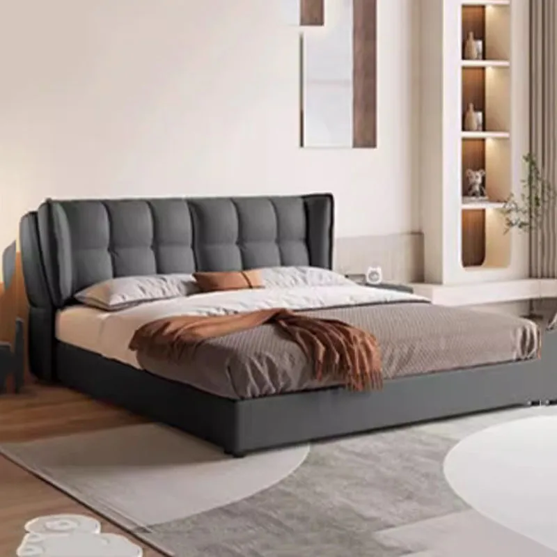 

Luxury Black Double Bed Nordic Wood King King Size Bedroom Double Bed Modern Sleeping Letti Matrimoniali Furniture For Bedroom