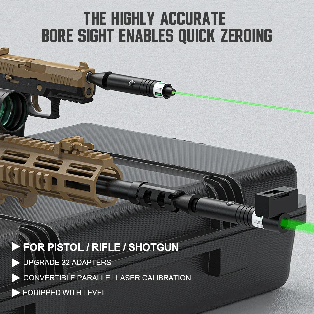 Tactical Green Laser Collimator Sight Kit Parallel Calibration Hunting Point Sight for Rifle Pistol Full Caliber Compatible red dot sight