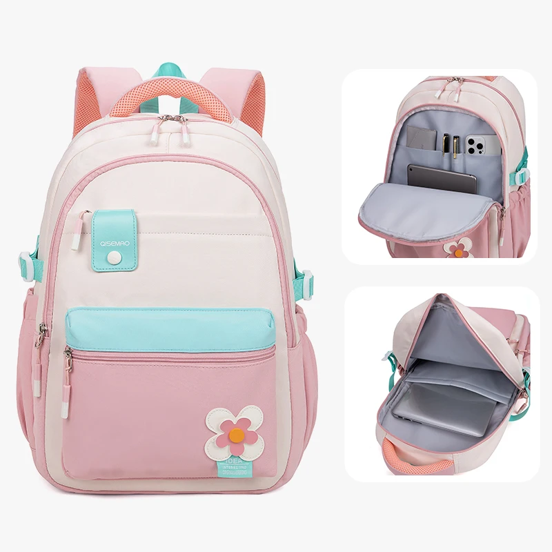 Big kidsren's schoolbags for fifth and sixth grade female high-looking ultra-light weight-reducing junior high school students and high school backpacks 2024 new backpacks