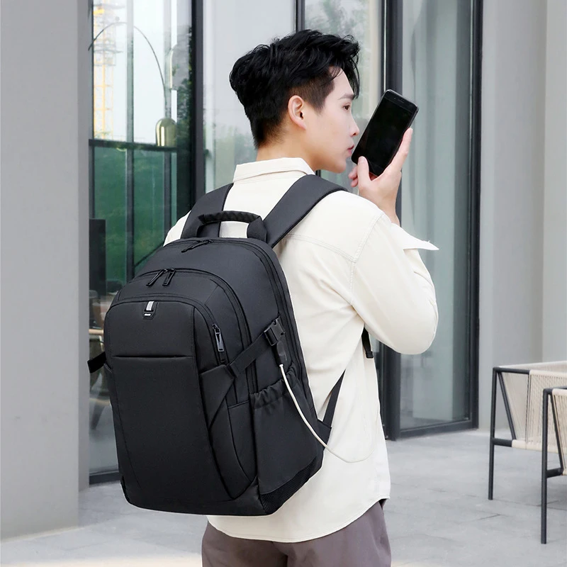 2022 Men Laptop Backpack Teens Student Schoolbag Multi-layer Satchel Multi-function Travel Waterproof Knapsack Pro Custom Logo