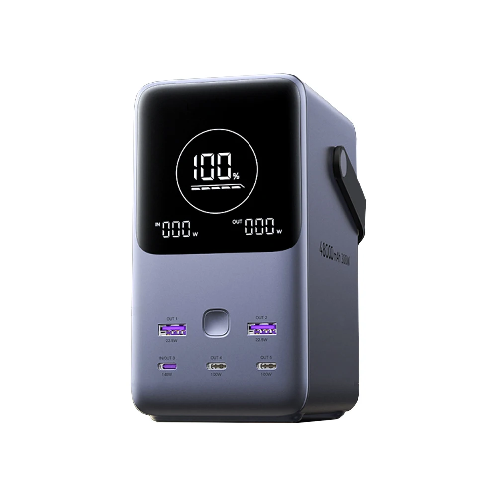 Batería portátil de 300W PD3.1, pantalla OLED de 48000mah, batería de li-rion, luz LED, teléfono PPS QC, portátil, carga rápida bidireccional