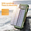 4-in-1 Solar Power Bank Built-in-cables 100000mAh High Capacity Charger Fast Charging Intelligent Digital Display Battery 2025 4