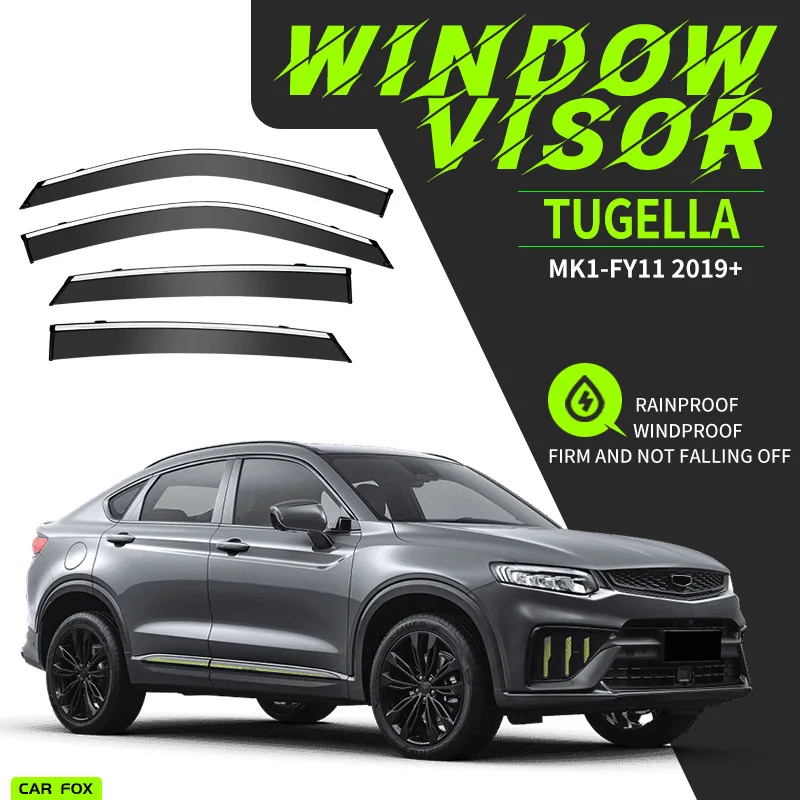 thumbnail image 1 of Para GEELY Tugella Visera para ventana Protector contra la intemperie Deflector de ventana lateral Protector contra la intemperie para parabrisas de automóvil Accesorios para automóvil, 1 of 5