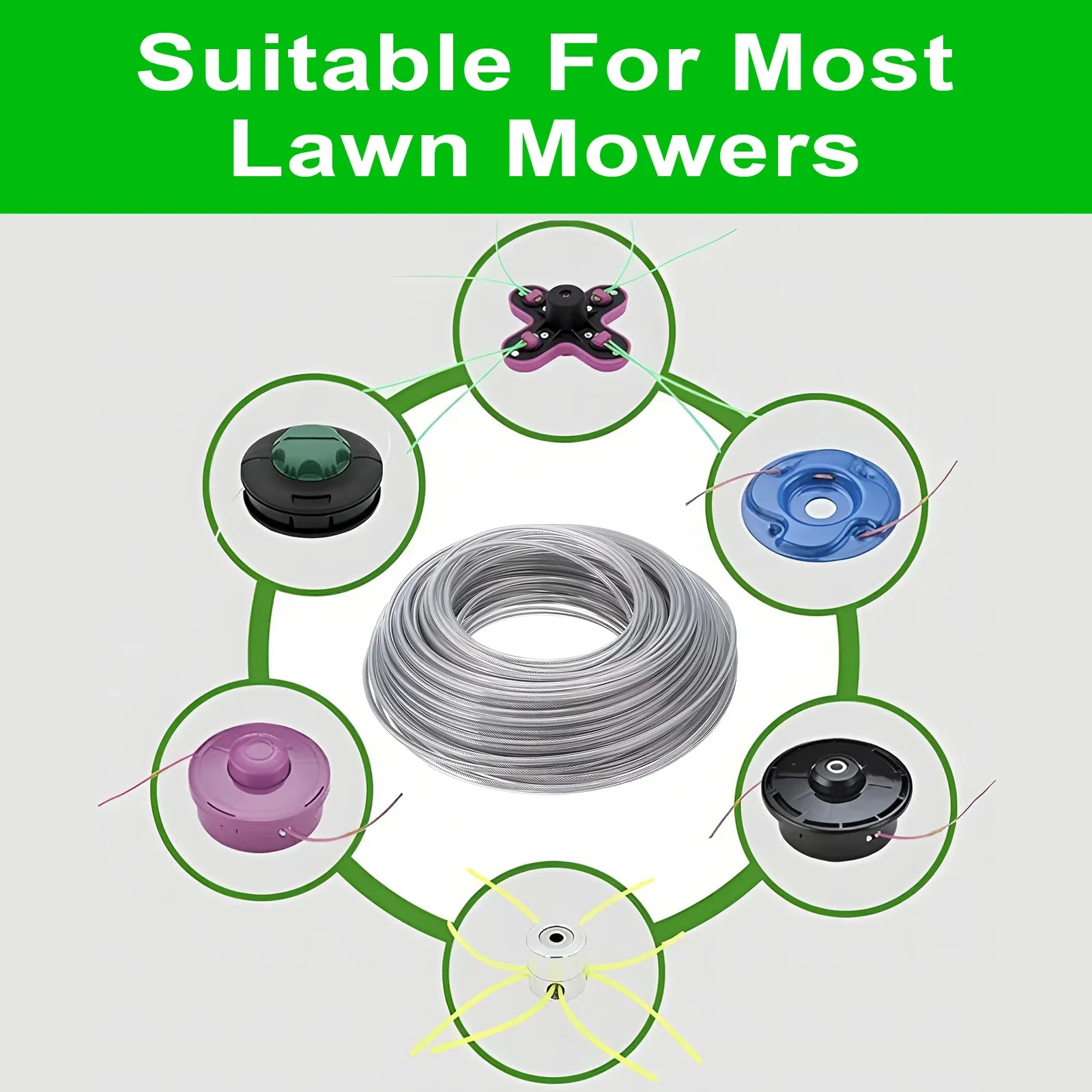 Grass Trimmer Rope 2.7mm/15m For Mower