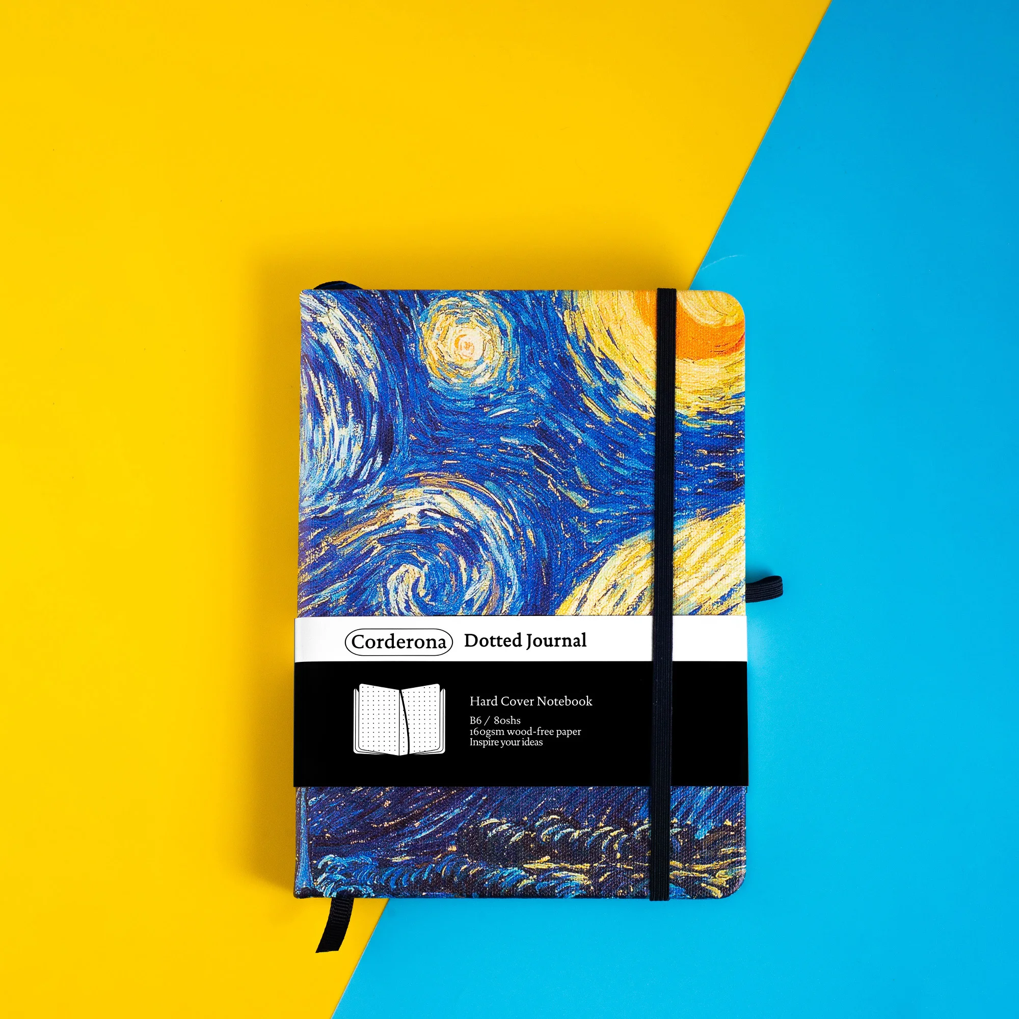 

B6 retro VanGogh notebook Bujo starry Night sky diary 160gsm gift Hardcover portable Dot Grid/Lined/Plain Bullet Dotted Journal