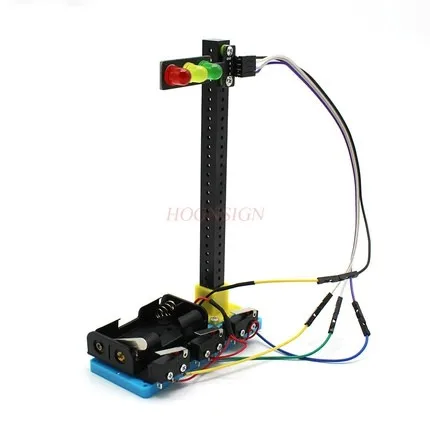 

Physics teaching Fun traffic light kit stem maker education hand-assembled small production diy creative traffic light model