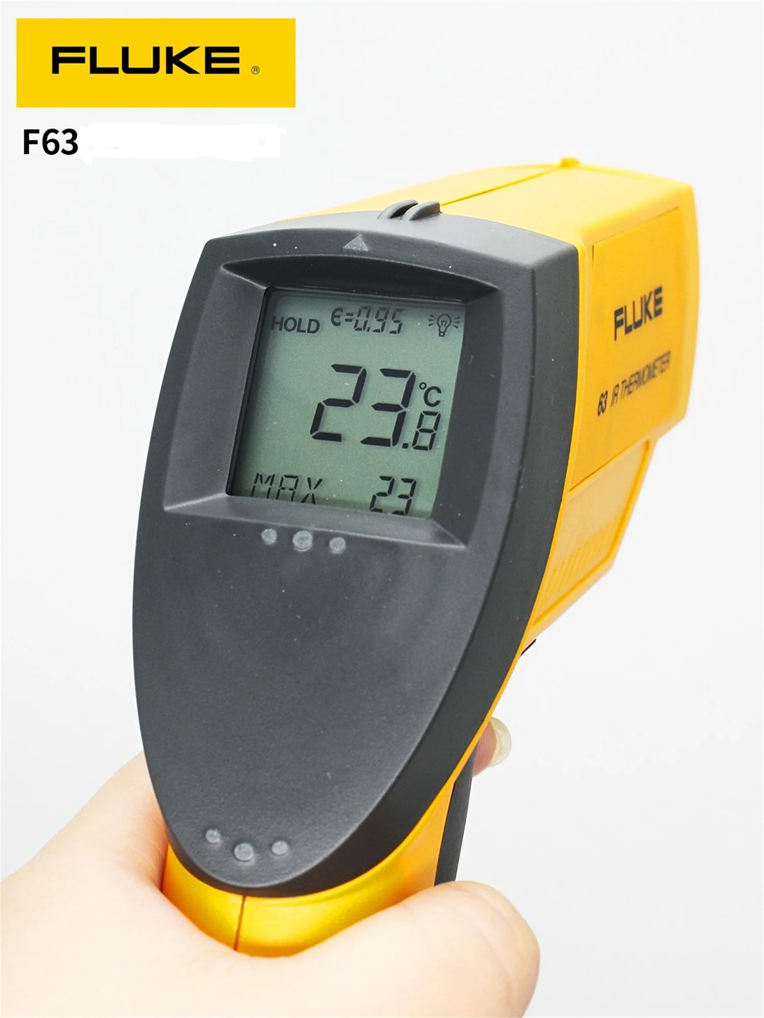 Fluke 63 Portable Handheld Infrared Thermometer -32°C to 535°C(-25°F to  999°F) F63