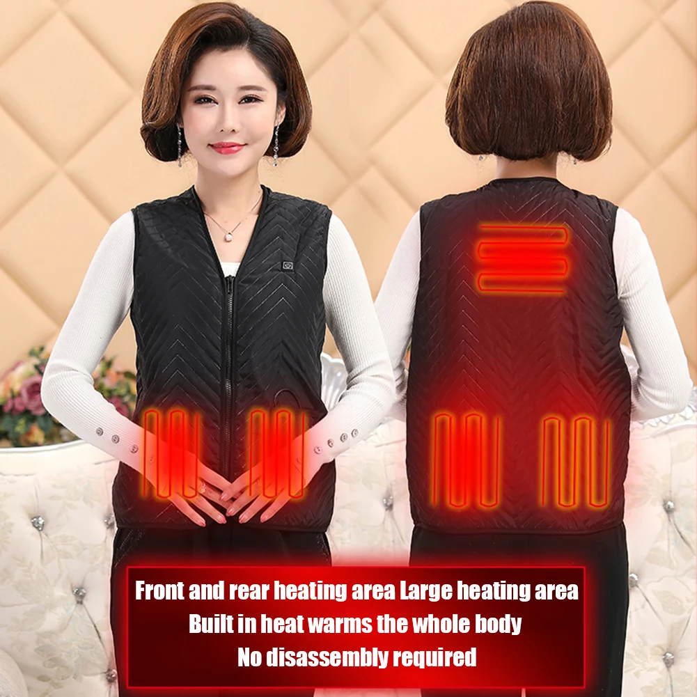 Heated Jacket Fashion Men Women Coat Intelligent USB Electric Heating