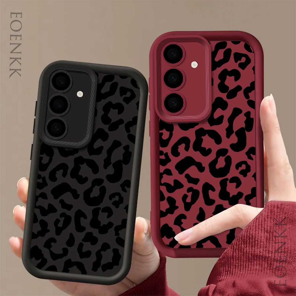 INS Leopardenmuster Handyhülle für Samsung Galaxy S25 S22 S21 S23 S20 S24 Ultra FE A35 A15 A25 A55 Note 20 Plus 5G Soft Cover