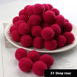 Mini Fluffy Soft Pom Poms for DIY Crafts and Home Decor (31 deep rose)