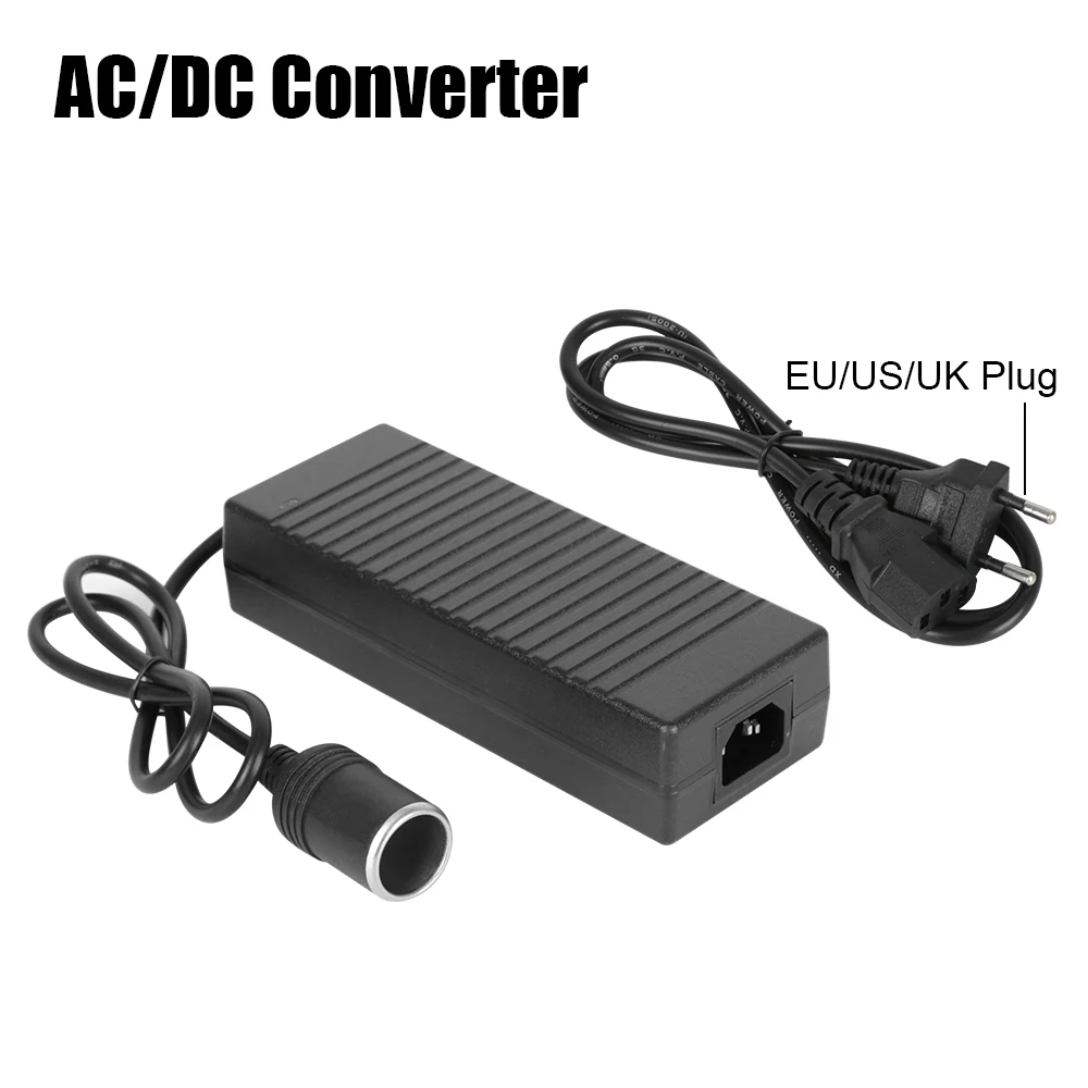 

110V/ 220V to 12V 15A Power Adapter EU US UK Plug Cigarette Lighter Converter AC/DC Convert Supply Lighter