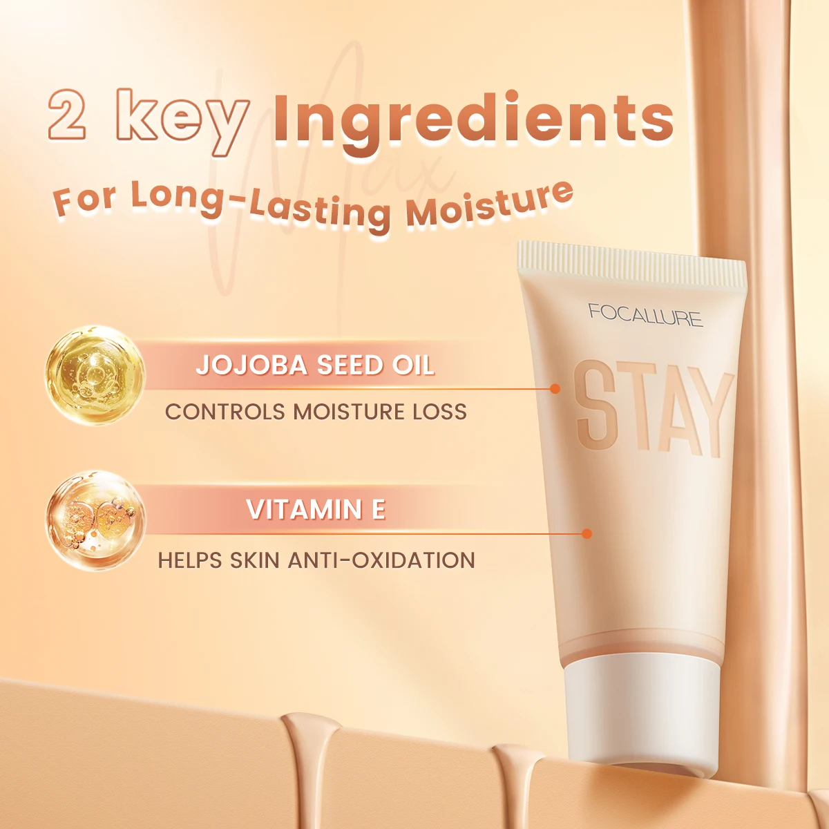 FOCALLURE Waterproof Liquid Foundation Cream Full Coverage Oil-control Long-lasting Lightweight Face Concealer Base Cosmetics liquid foundation,waterproof foundation,makeup cosmetics,makeup cream