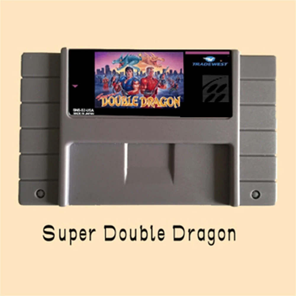 Super Double Dragon 16 Bit Big Grey Game Card Per Usa Ntsc Game Player