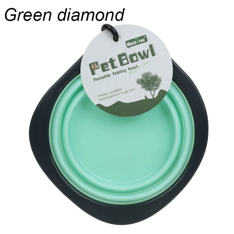 Collapsible Silicone Pet Food and Water Bowl with Carabiner