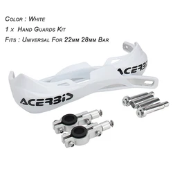 Universal Motorcycle Hand Guards Handlebar Protection for Dirt Bikes and Enduro (White C)