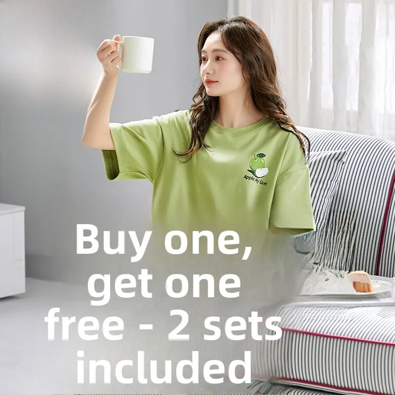 Women's Cotton Sleepwear Short Sleeve 2025 New Style Home Leisure Fashion Cartoon Print Comfortable Breathable Nightgown - 3
